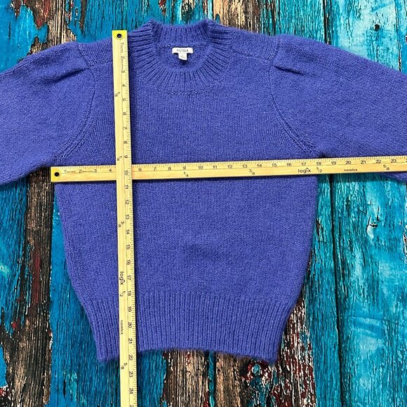 Woman's Periwinkle Pistola Colette Puff Sleeve Crewneck Alpaca Knit Sweater Sz S - Picture 11 of 12